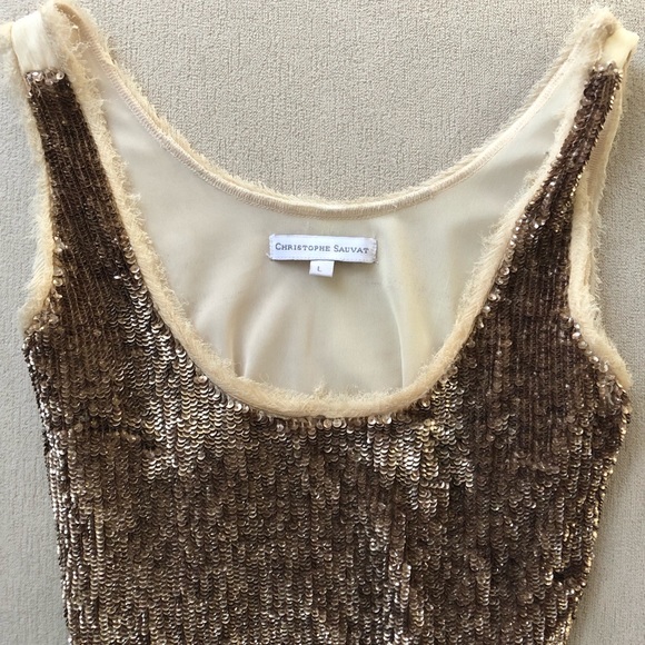 Christophe Sauvat gold sequin dress - Picture 3 of 4